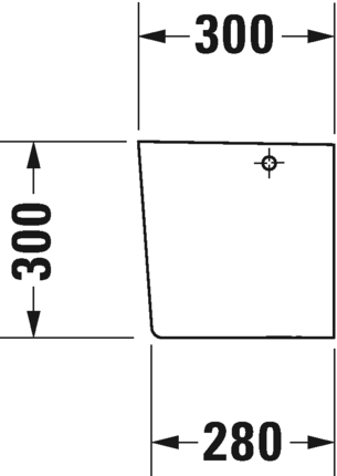 Полупьедестал Duravit ME by Starck 0858400000 для раковины, белый