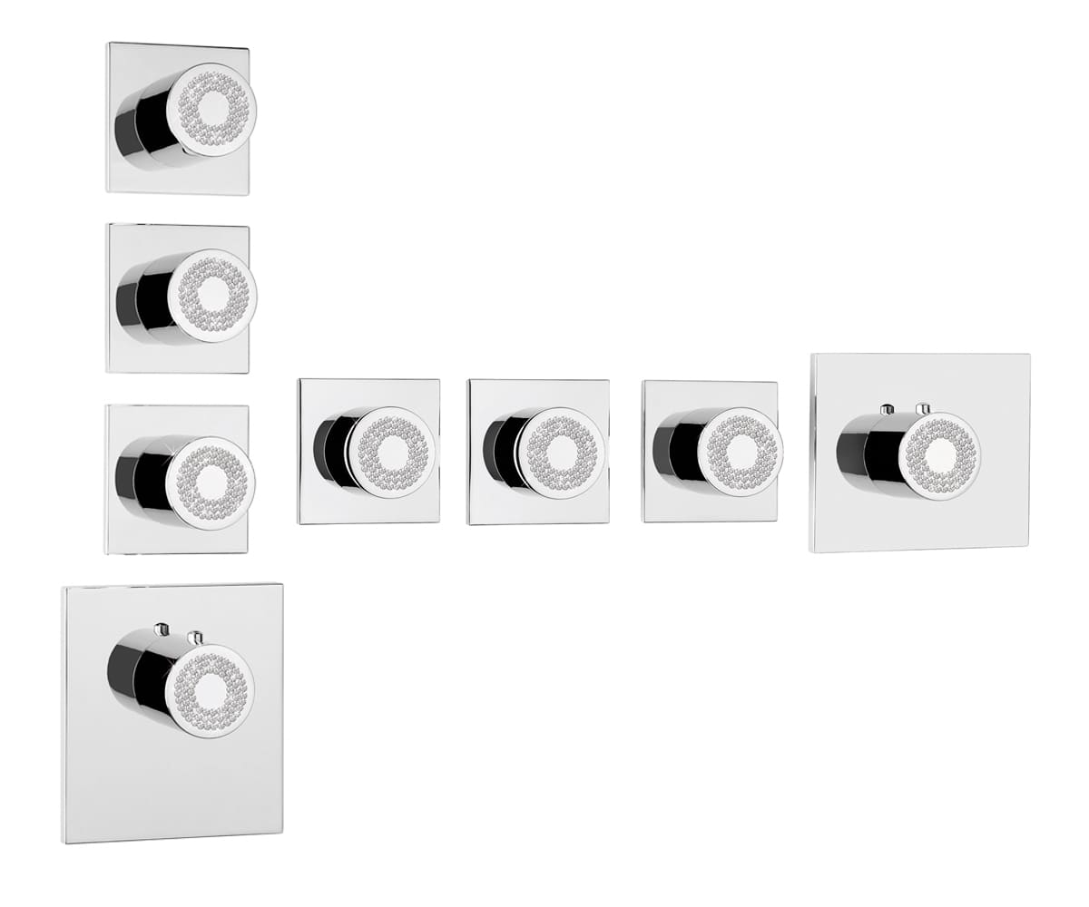 Термостатический смеситель для душа с высокой пропускной способностью Bossini Oki Z031205.030 цвет Хром