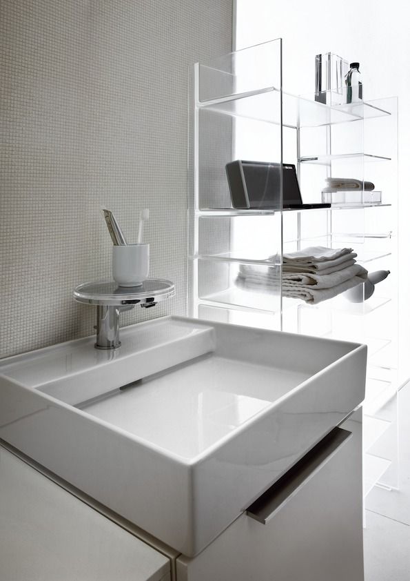 Стеллаж для ванной комнаты Kartell by Laufen   3.8933.1.084.000.1   пластик прозрачный