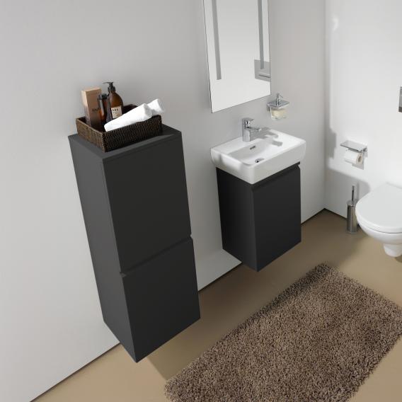 Средний шкаф-пенал подвесной Laufen  Pro   4.8311.1.095.480.1    высота 100 см, дверь левая, графит