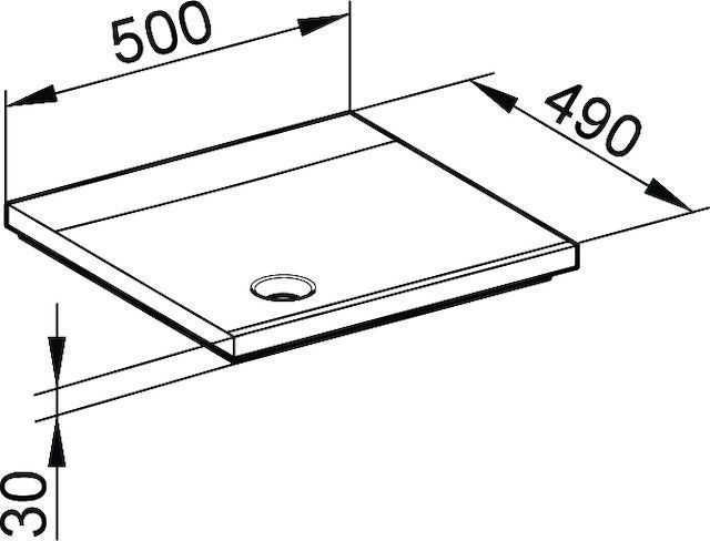 Раковина из минерального литья KEUCO Royal Reflex 34041 315000 без отверстия под смеситель, без перелива, белый альпийский