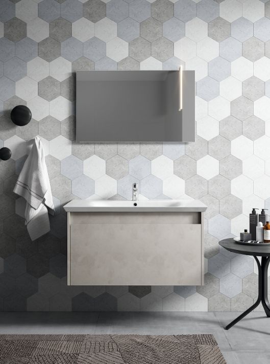 Тумба подвесная BMT MARS 933 109 LEF 01 261  900х486х500 мм, с 1 выдвижным ящиком, цвет Rovere Tortora