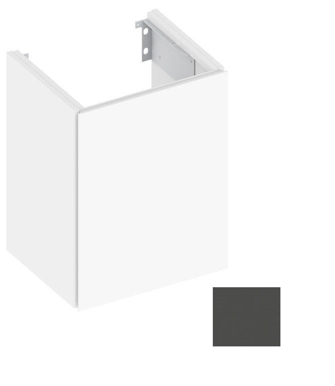 Тумба под умывальник Keuco Plan 32922 110001 корпус лак матовый антрацит, фасад стекло антрацит глянцевый