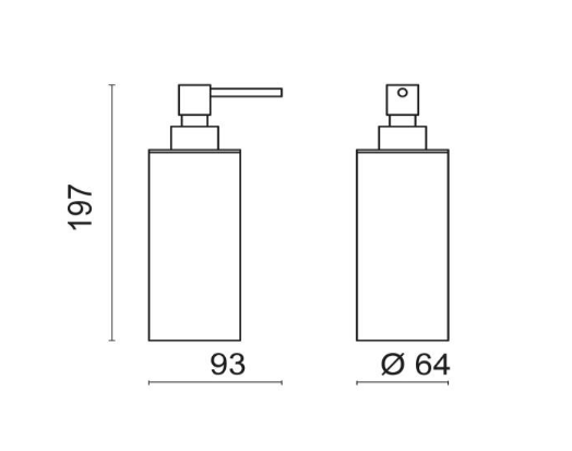 Дозатор настольный из стали AISI304 BOSSINI Inox Line V50410.075 цвет Матовая нержавеющая сталь