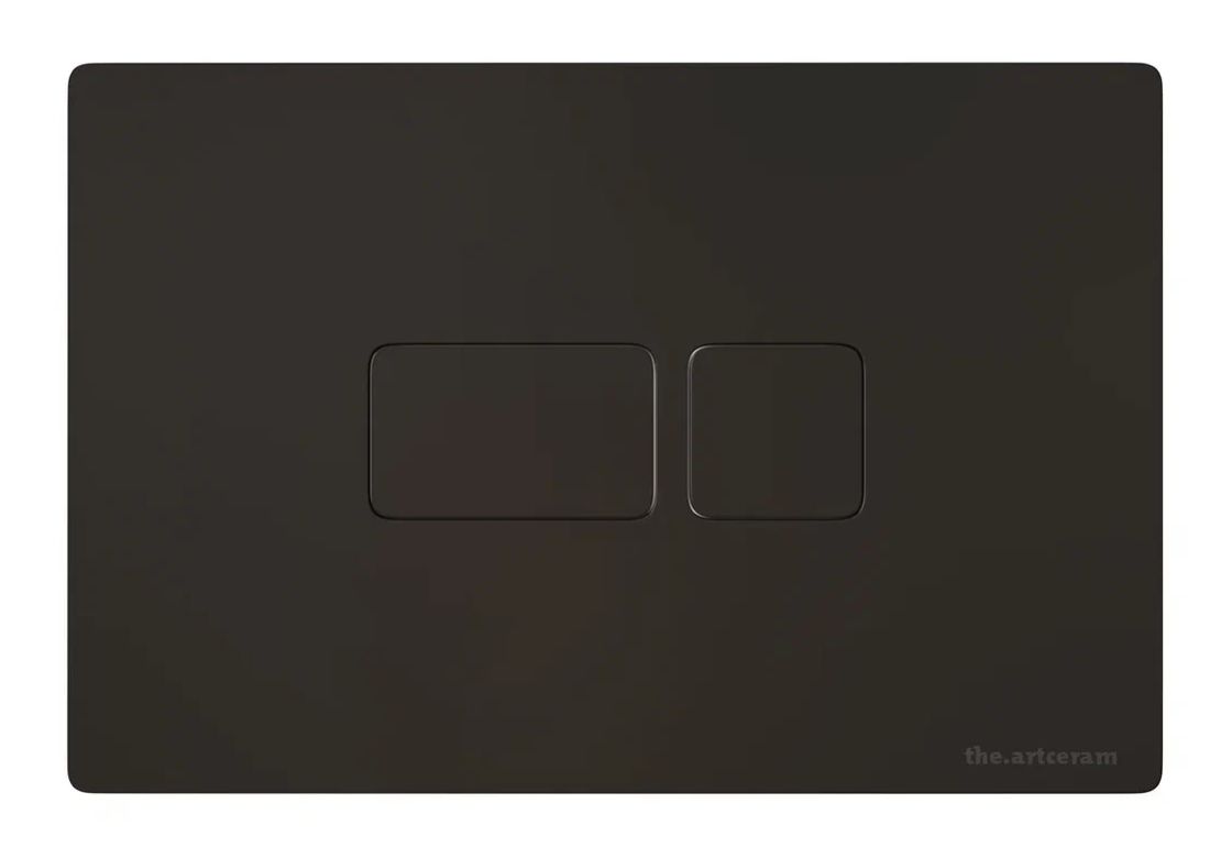 Клавиша смыва ARTCERAM A16 704.000.17  245х163 мм, 2 режима, чёрный матовый