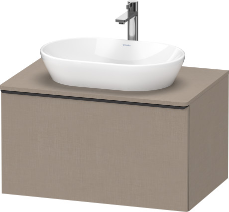 Тумба подвесная под раковину DURAVIT D-Neo DE494707575 800 мм х 550 мм, с консолью, с одним выдвижным ящиком, лён