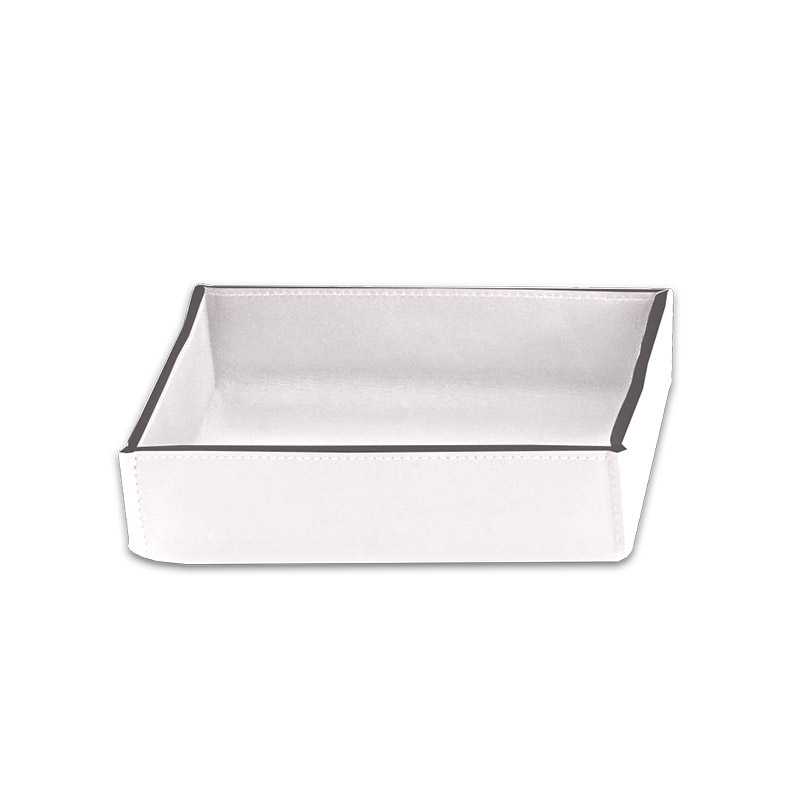 Лоток для мелочей, натуральная кожа DECOR WALTHER (NAPPA TAB S)  0938350   5,5 X 17 X 17 см, цвет белоснежный (SNOW WHITE)