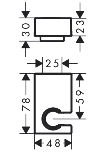 Держатель для душа HANSGROHE Porter E 28387340 цвет Шлифованный чёрный хром
