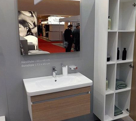 Шкаф-пенал подвесной с полками Duravit DuraStyle DS1249R1852 дуб европейский/белый матовый