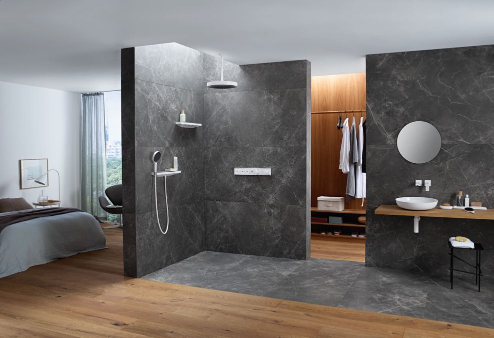Термостат для душа Hansgrohe RainSelect 15381700 3 потребителя белый матовый