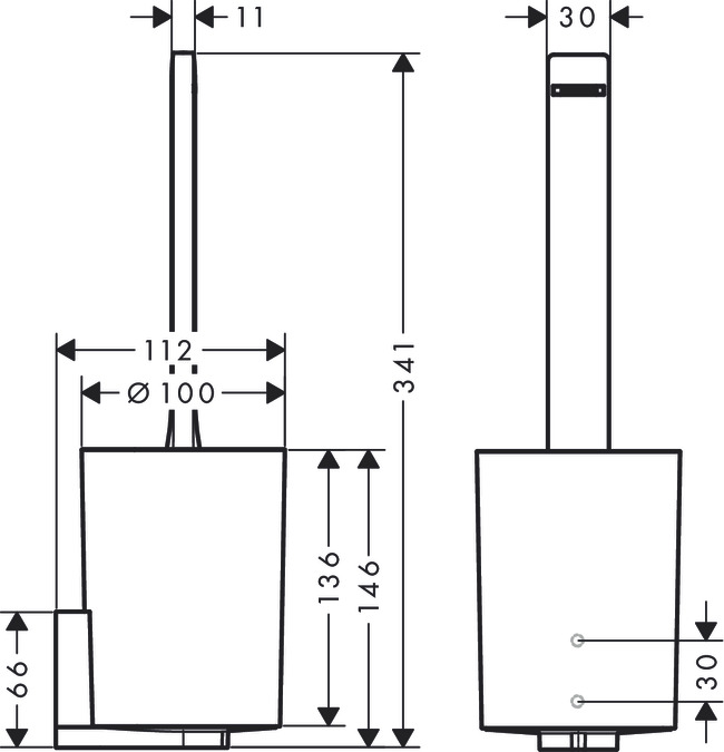 Держатель для туалетного ершика HANSGROHE WallStoris 27927700 Матовый белый