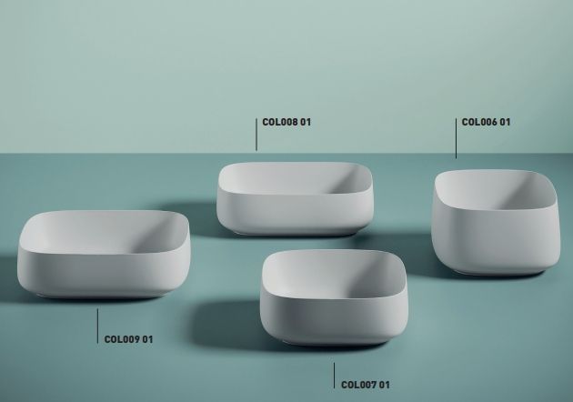 Раковина накладная ARTCERAM COGNAC QUADRO COL009 17 00 560 мм х 410 мм, без отверстия под смеситель, без перелива, чёрный матовый