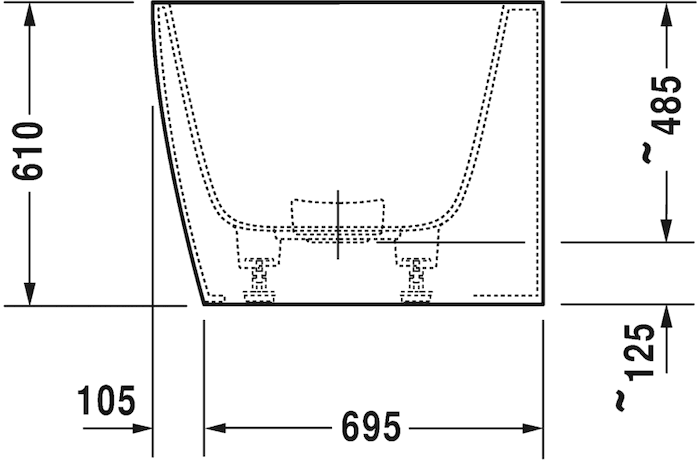 Ванна из композитного материала угловая Duravit DuraSquare 700427000000000 1800 х 800