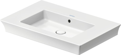 Раковина встраиваемая Duravit White Tulip 2363750060 490 мм х 750 мм, без отверстия под смеситель, с переливом, белая