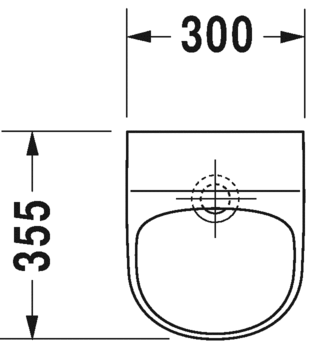 Писсуар подвесной безводный Duravit ME by Starck 2814300000 без "мушки", с креплением, белый