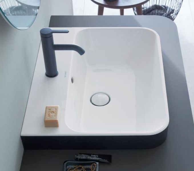 Раковина встраиваемая сверху Duravit Happy D.2 2360600000 600 мм х 460 мм, с переливом, с креплением, белая