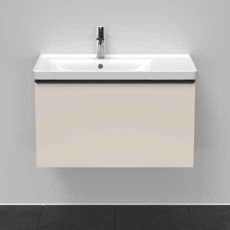 Тумба подвесная под раковину DURAVIT D-Neo DE425509191 784 мм х 452 мм, с одним выдвижным ящиком, серо-коричневый матовый