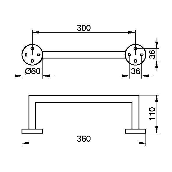 Держатель для полотенца Keuco Edition 90 19021 010000 хром 32 см