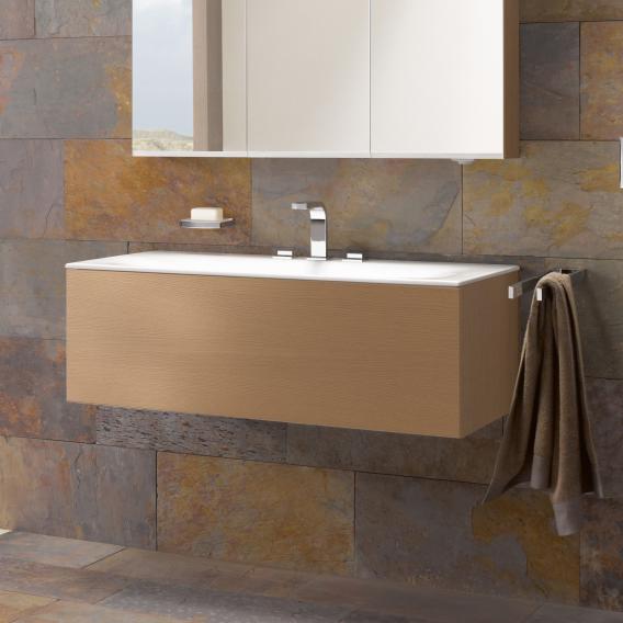 Тумба подвесная под раковину KEUCO EDITION 11 31361 370000 с одним выдвижным фронтом, корпус/фасад структурный лак, трюфель