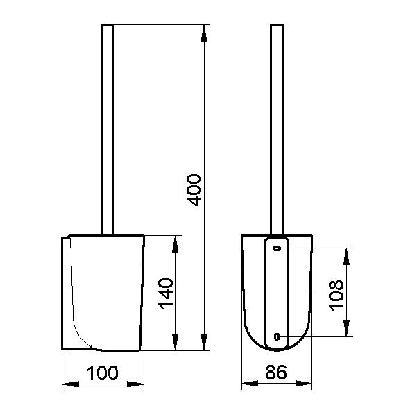 Ершик для туалета Keuco Elegance New 11669 019000 хром