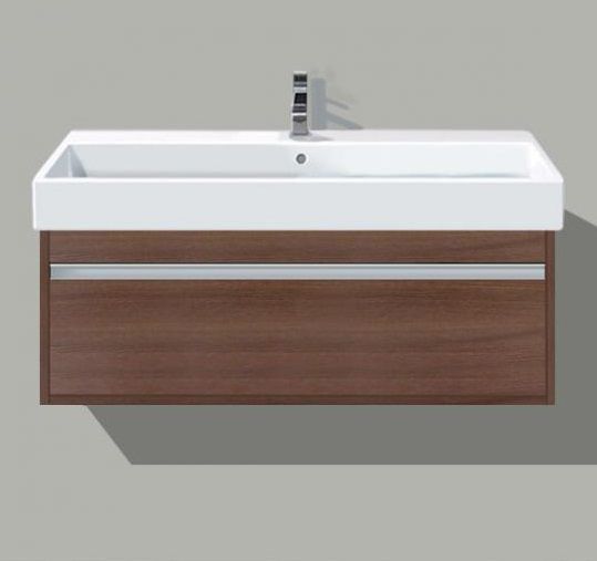 Тумба подвесная под раковину Duravit Ketho KT 6688 5353 с выдвижным ящиком, каштан тёмный