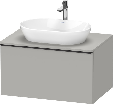 Тумба подвесная под раковину DURAVIT D-Neo DE494700707 800 мм х 550 мм, с консолью, с одним выдвижным ящиком, бетонно-серый матовый