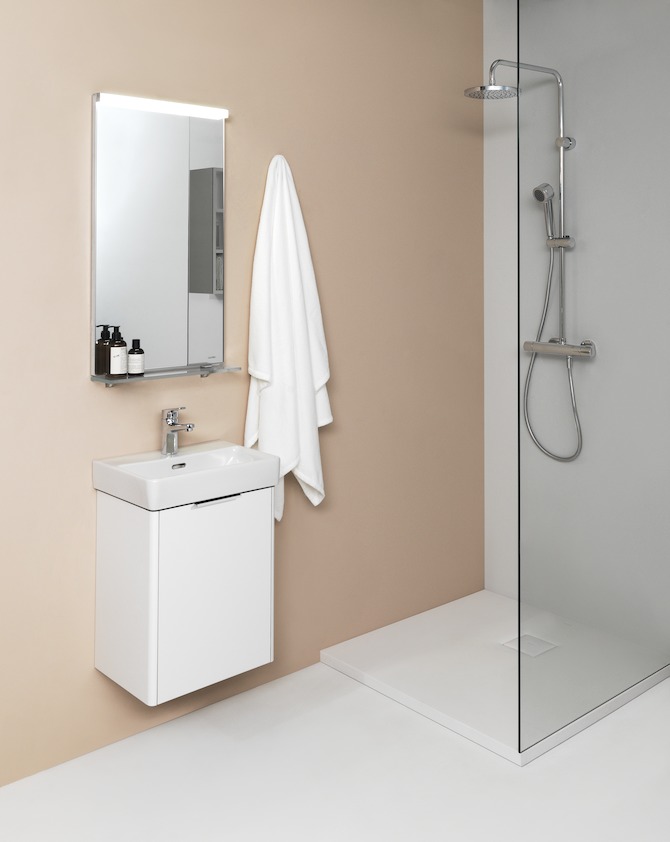 Тумба подвесная Laufen  Base for Pro S   4.0211.2.110.260.1   41,5 см,  под раковину  Pro S  8.1596.1, дверца справа, цвет белый матовый