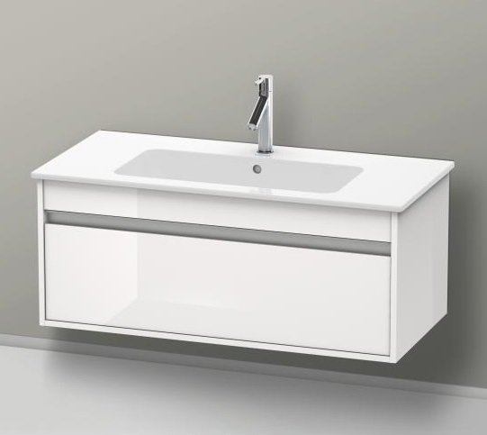 Тумба подвесная под раковину Duravit Ketho KT642002222 с выдвижным ящиком, белая глянцевая