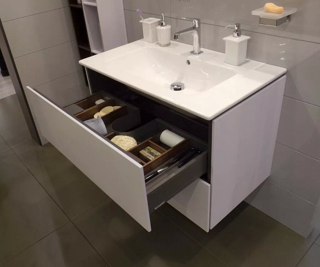 Тумба напольная под раковину Duravit L-Cube LC 660102222 белый глянцевый