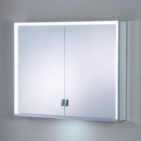 Зеркальный шкаф с подсветкой KEUCO Royal Lumos 14302 172301 800 мм х 735 мм, алюминий серебристый