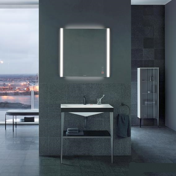 Зеркало с подсветкой DURAVIT XViu XV70420B2B2 820 мм х 800 мм, версия Icon, чёрный матовый