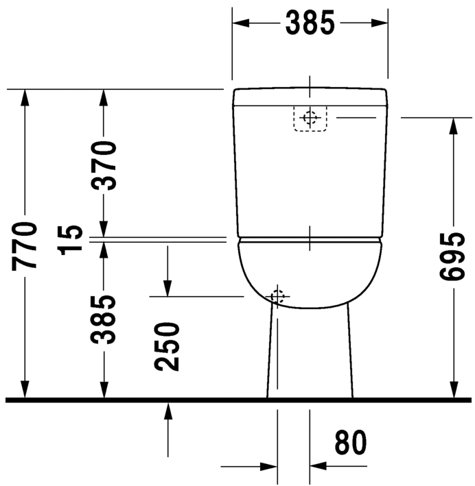 Напольный комбинированный унитаз Duravit D-Code 21110100002 белый
