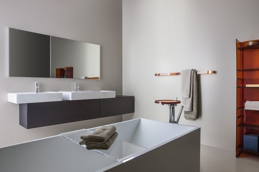 Раковина столешница Laufen  Kartell by Laufen 810338  90 см, полочка справа, 3 отверстия под смесителя, без перелива