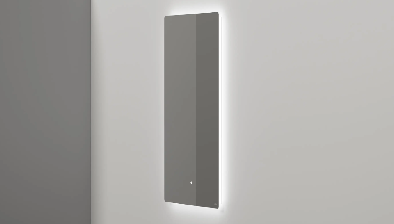 Зеркало с LED - подсветкой и подогревом SALINI OMBRA 27M018090BH 800х900х25мм, с сенсорным включателем, цвет Серый