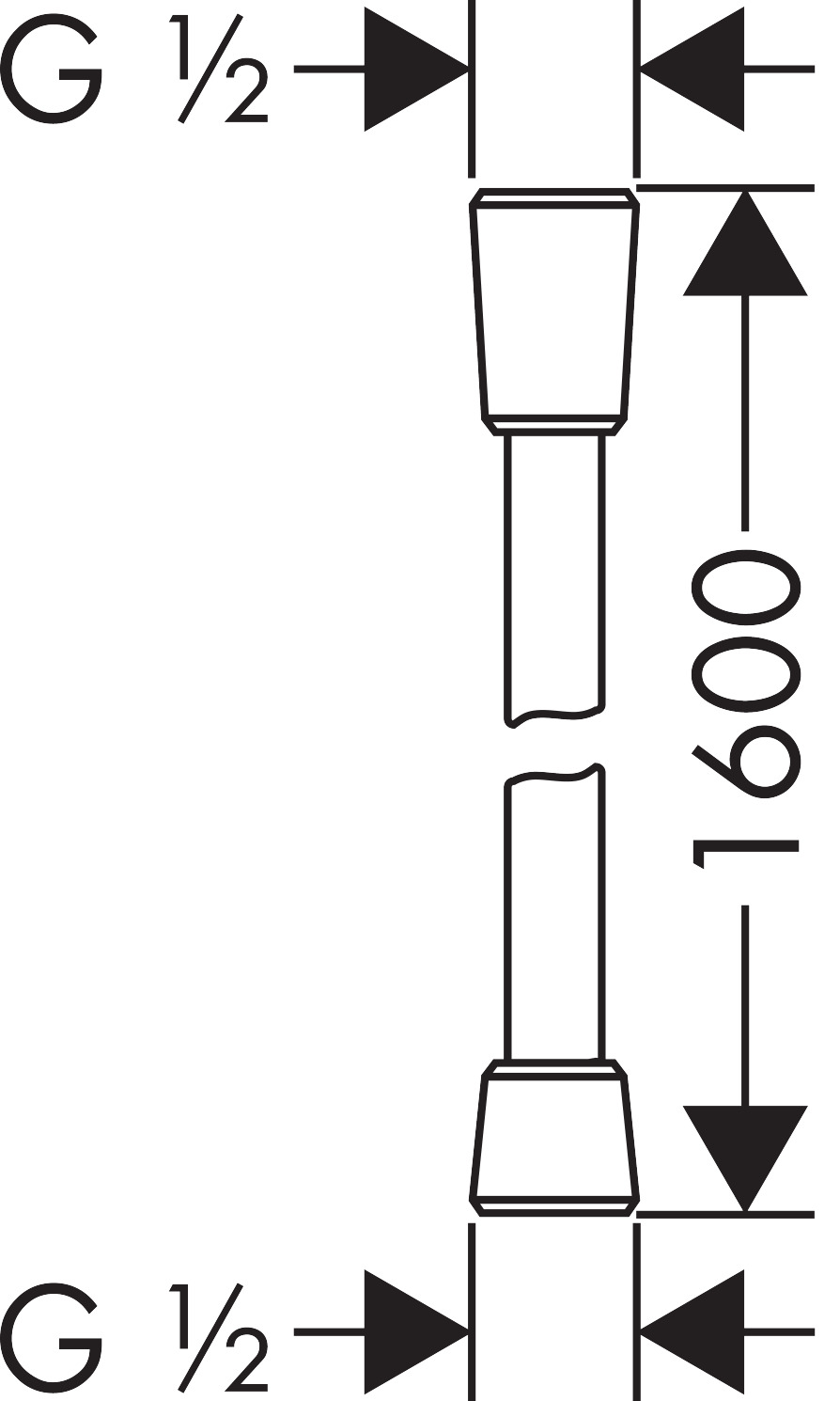 Душевой шланг HANSGROHE Isiflex 28276140 1600 мм, цвет Шлифованная бронза