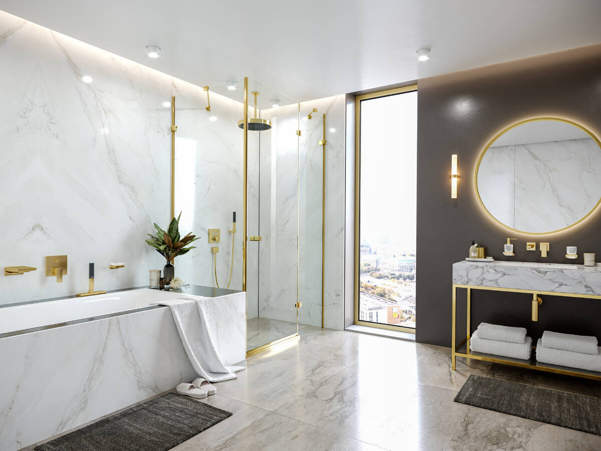 Ручной душ - палочка HANSGROHE 1 JET RAINFINITY 26866140 100, шлифованная бронза