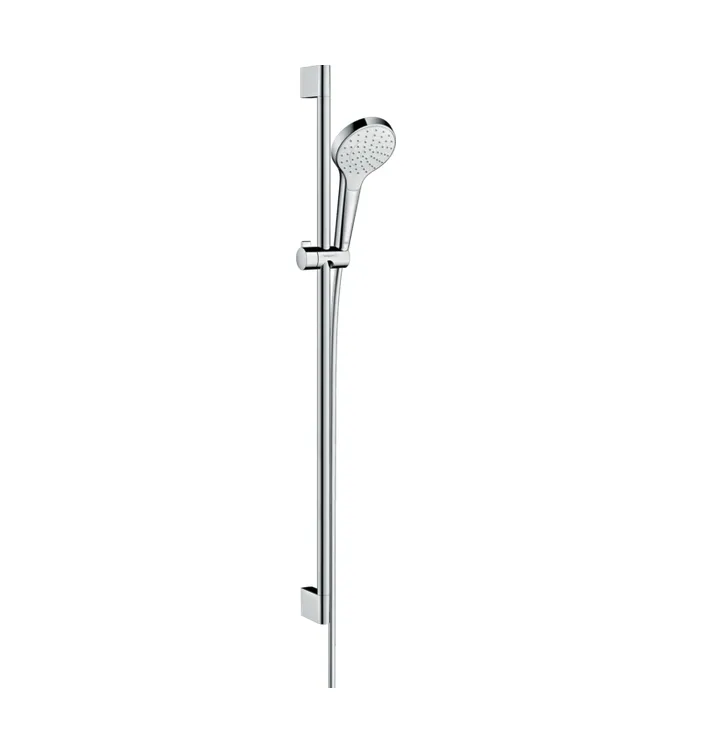 Душевой гарнитур HANSGROHE Cromа Select S 26572400 1 jet, со штангой, ручным душем, держателем и шлангом 160 см, с EcoSmart, цвет Белый/Хром