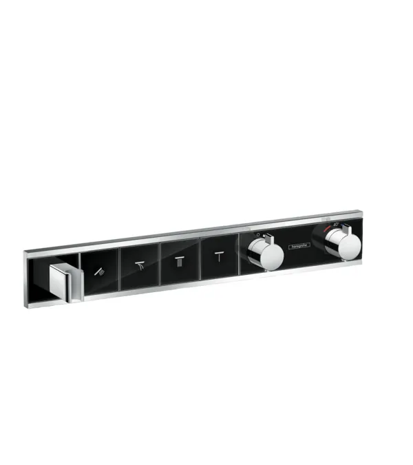 Смеситель для душа с термостатом Hansgrohe RainSelect 15357600 черный, хром