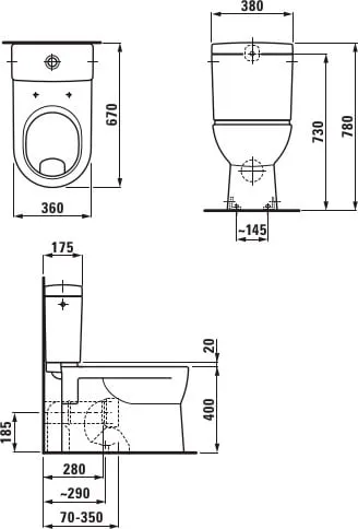 Напольный унитаз  Laufen Pro  8.2495.9.049.000.1 с полочкой, цвет pergamon