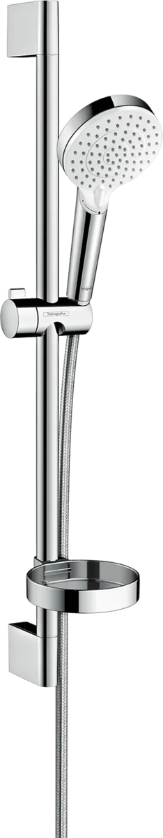 Душевой гарнитур со штангой 65 см и мыльницей Hansgrohe Crometta Vario 26553400 Белый/Хром