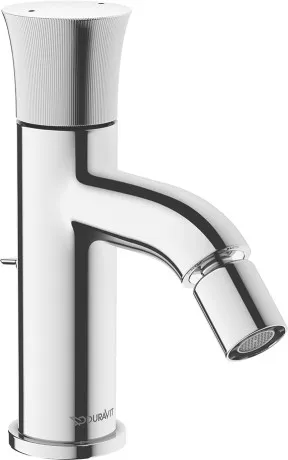 Однорычажный смеситель для биде Duravit White Tulip WT2400001010 168 мм, с донным клапаном, хром