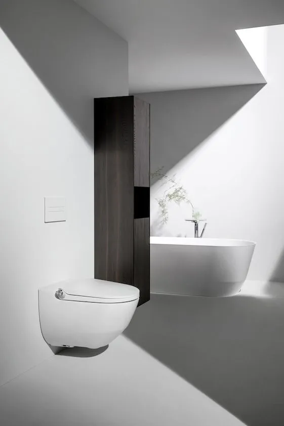 Унитаз-биде подвесной безободковый Laufen Riva  820691.000.000.1,  белый, покрытие LCC, скрытый подвод воды