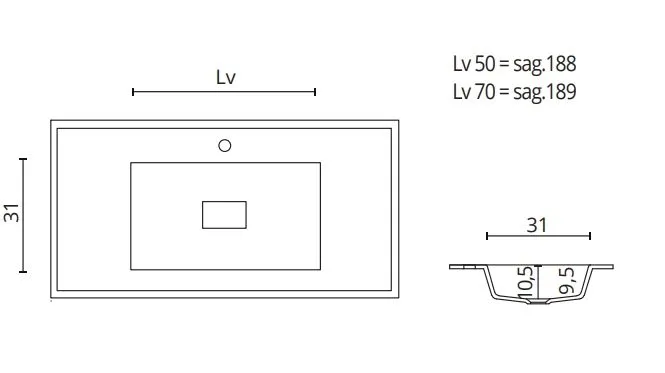 Раковина со столешницей BMT IKON COVER RIM 870 811 124 02.4 CR   1240х22х502 мм, с отверстием под смеситель, с бортиком, цвет белый матовый