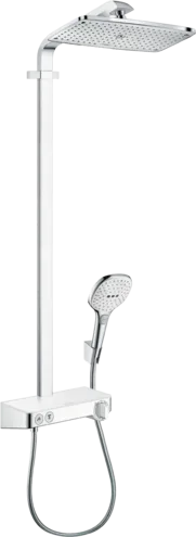 Душевой комплект Hansgrohe Raindance Showerpipe 360 1jet ShowerTablet Select 300 27288400 с термостатом хром/белый 