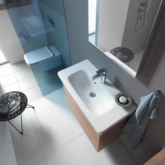 Раковина подвесная Duravit DuraStyle 2337780000 с отверстием под смеситель, с переливом, белая