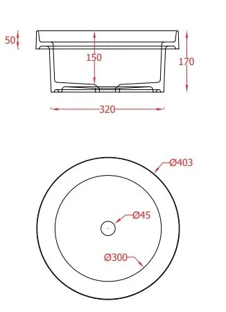 Раковина круглая накладная/встраиваемая ARTCERAM FUORI SCALA TFL032 17 00 400 мм х 400 мм, без отверстия под смеситель, без перелива, чёрная матовая