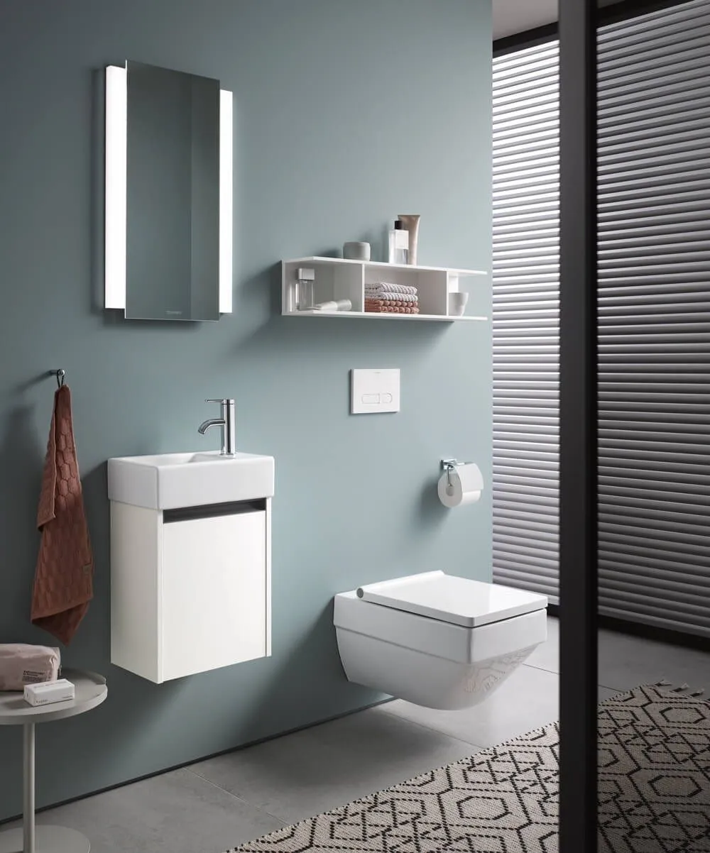 DURAVIT (Ketho.2) Тумба подвесная под раковину арт.072438, 238 мм х 364 мм х 440 мм, 1 дверца, петли слева, бетонно-серый  матовый