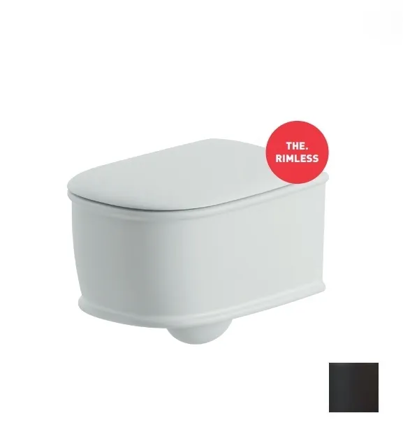 Унитаз подвесной безобоковый ARTCERAM ATELIER ATV001 17 00 520 мм х 370 мм, с креплением, чёрный матовый