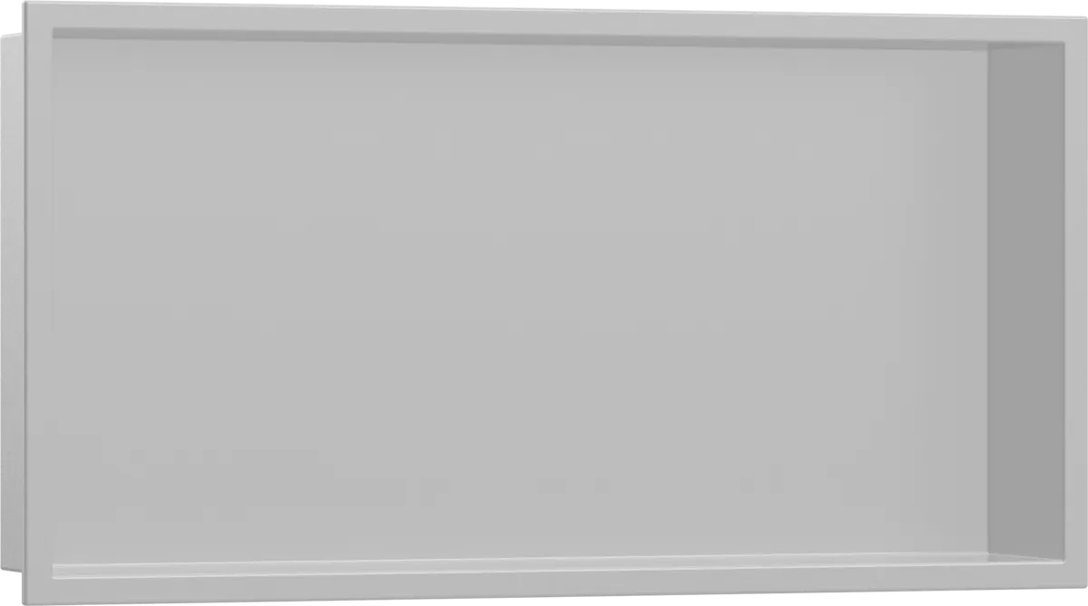 Настенный короб HANSGROHE XtraStoris Original 56064800 с интегрированной рамой 300 мм х 600 мм х 100 мм, полированная сталь