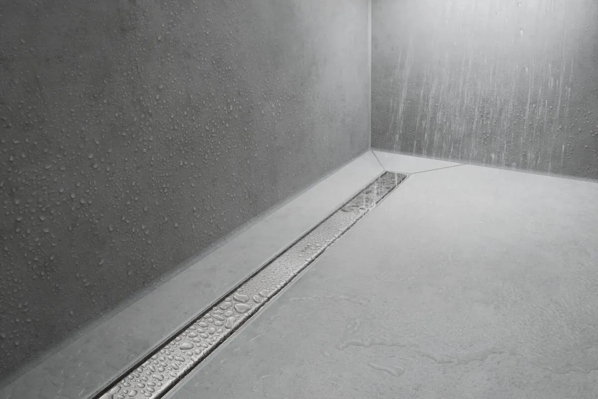 Внешняя часть линейного слива для душа HANSGROHE RainDrain Match 56037000 700 мм, c регулировкой по высоте, хром
